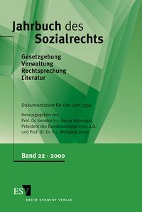 Produktbild: Jahrbuch des Sozialrechts (der Gegenwart). Gesetzgebung - Verwaltung... / Jahrbuch des Sozialrechts, Band 22