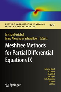 Produktbild: Meshfree Methods for Partial Differential Equations IX