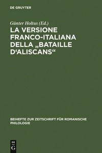 Produktbild: La versione franco-italiana della "Bataille d'Aliscans"