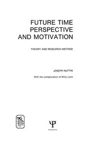 Produktbild: Future Time Perspective and Motivation
