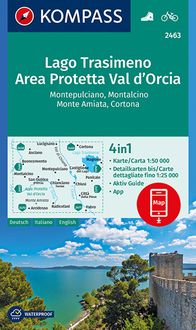 Bild vom Artikel KOMPASS Wanderkarte 2463 Lago Trasimeno, Area Protetta Val d' Orcia, Montepulciano, Montalcino, Monte Amiata, Cortona 1:50.000 vom Autor 