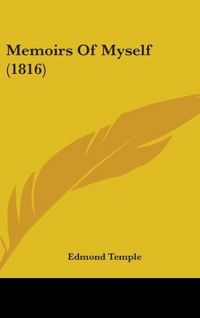 Produktbild: Temple, E: Memoirs Of Myself (1816)