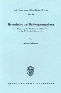 Produktbild: Hochschulen und Reformgesetzgebung.