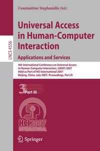 Bild vom Artikel Universal Access in Human-Computer Interaction. Applications and Services vom Autor Constantine Stephanidis