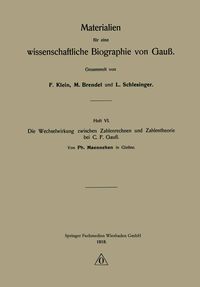 Produktbild: Die Wechselwirkung zwischen Zahlenrechnen und Zahlentheorie bei C. F. Gau&szlig;