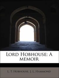 Produktbild: Hobhouse, L: Lord Hobhouse; A memoir