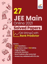 Produktbild: 27 JEE Main Online 2021 Solved Papers (All sittings) with Rank Predictor