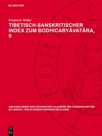Produktbild: Tibetisch-sanskritischer Index zum Bodhicaryāvatāra, II