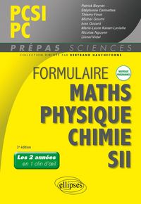 Produktbild: Formulaire PCSI/PC - Maths - Physique-chimie - SII - Nouveaux programmes