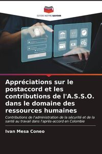 Produktbild: Appr&eacute;ciations sur le postaccord et les contributions de l'A.S.S.O. dans le domaine des ressources humaines