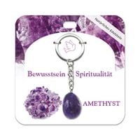 Produktbild: Amethyst Trommelstein Schl&uuml;sselanh&auml;nger