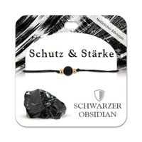 Produktbild: Schwarzer Obsidian Armband mit 1 Edelsteinperle