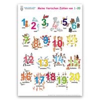 Produktbild: Meine tierischen Zahlen von 1-20. Poster / Meine tierischen Zahlen von 1-20