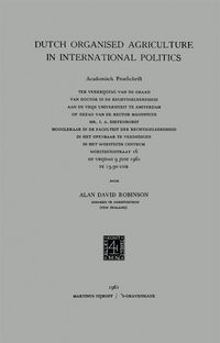 Produktbild: Dutch Organised Agriculture in International Politics