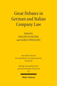 Produktbild: Great Debates in German and Italian Company Law