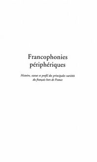 Produktbild: Francophonies Peripheriques