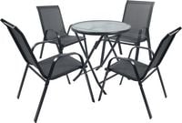 Produktbild: 5tlg Balkonset Gartenm&ouml;bel Stapelst&uuml;hle Set Sonlas