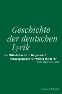 Produktbild: Geschichte der deutschen Lyrik