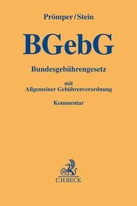 Produktbild: Bundesgeb&uuml;hrengesetz. BGebG