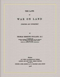 Produktbild: The Laws of War on Land (1908)
