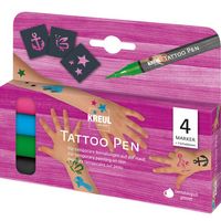 Produktbild: KREUL Tattoo Pen 4er Set, abwaschbar - Anker, Sterne, Schmetterling
