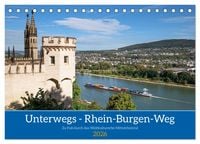 Produktbild: Unterwegs - Rhein-Burgen-Weg (Tischkalender 2026 DIN A5 quer), CALVENDO Monatskalender