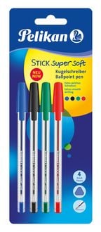 Produktbild: Pelikan Kugelschreiber Stick super soft, 4er Set