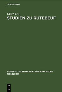 Produktbild: Studien zu Rutebeuf