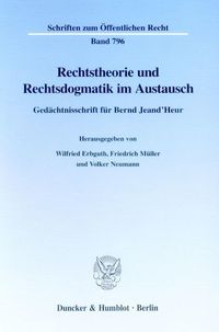 Produktbild: Rechtstheorie und Rechtsdogmatik im Austausch.