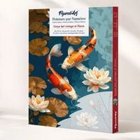 Produktbild: Geschenkset Malen nach Zahlen - Vintage-Koi-Karpfen und Blumen