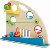 Produktbild: Bunte Holzkugeln, Gef&auml;lle, Tunnel und Rollbahnen auf beiden Seiten der Kugel-Rennbahn &ndash; das ist rasanter Spielspa&szlig;! Super f&uuml;r die Kleinsten, denn sie k&ouml;nnen mit den Augen den rollenden Kugeln folgen.