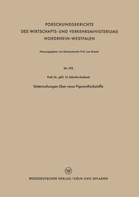Produktbild: Untersuchungen &uuml;ber neue Pigmentfarbstoffe