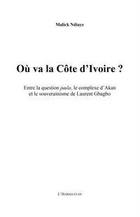 Produktbild: Ou va la Cote d'Ivoire?
