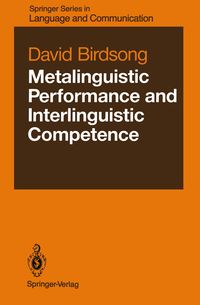 Produktbild: Metalinguistic Performance and Interlinguistic Competence