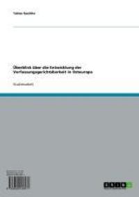 Produktbild: &Uuml;berblick &uuml;ber die Entwicklung der Verfassungsgerichtsbarkeit in Osteuropa