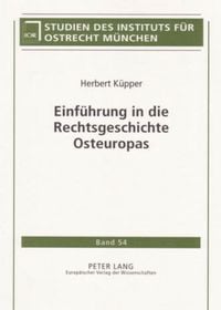Produktbild: Einf&uuml;hrung in die Rechtsgeschichte Osteuropas