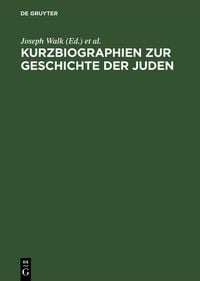 Produktbild: Kurzbiographien zur Geschichte der Juden