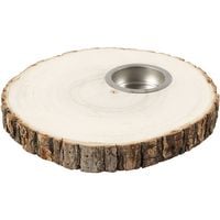 Produktbild: Creativ Company Teelichthalter, Holz, D 14-16 cm, Dicke 19 mm, 1 Stk