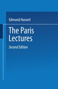 Bild vom Artikel The Paris Lectures vom Autor Edmund Husserl