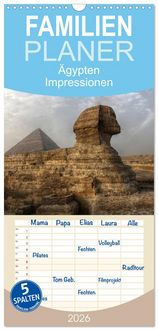 Produktbild: Familienplaner 2026 - &Auml;gypten - Impressionen mit 5 Spalten (Wandkalender, 21 x 45 cm) CALVENDO