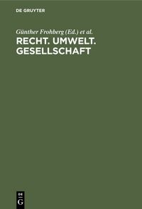 Produktbild: Recht. Umwelt. Gesellschaft