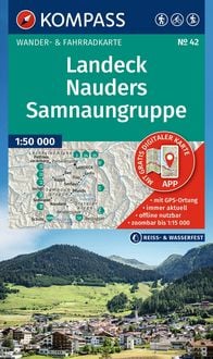 Produktbild: KOMPASS Wanderkarte 42 Landeck, Nauders, Samnaungruppe 1:50.000