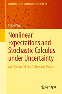Produktbild: Nonlinear Expectations and Stochastic Calculus under Uncertainty