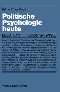 Produktbild: Politische Psychologie heute