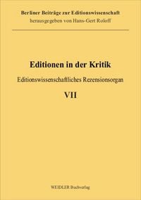 Produktbild: Editionen in der Kritik 7