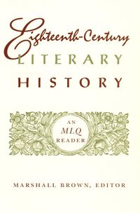 Produktbild: Eighteenth-Century Literary History
