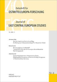 Produktbild: Zeitschrift für Ostmitteleuropa-Forschung (ZfO) 72/3 / Journal of East Central European Studies (JECES) 72/3
