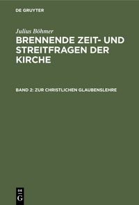 Produktbild: Zur christlichen Glaubenslehre