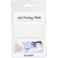 Produktbild: Creativ Company Gel Druckplatte, Gr&ouml;&szlig;e 12,7x17,8x1 cm, Matt, transparent, 1 Stk