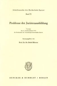 Produktbild: Probleme der Juristenausbildung.